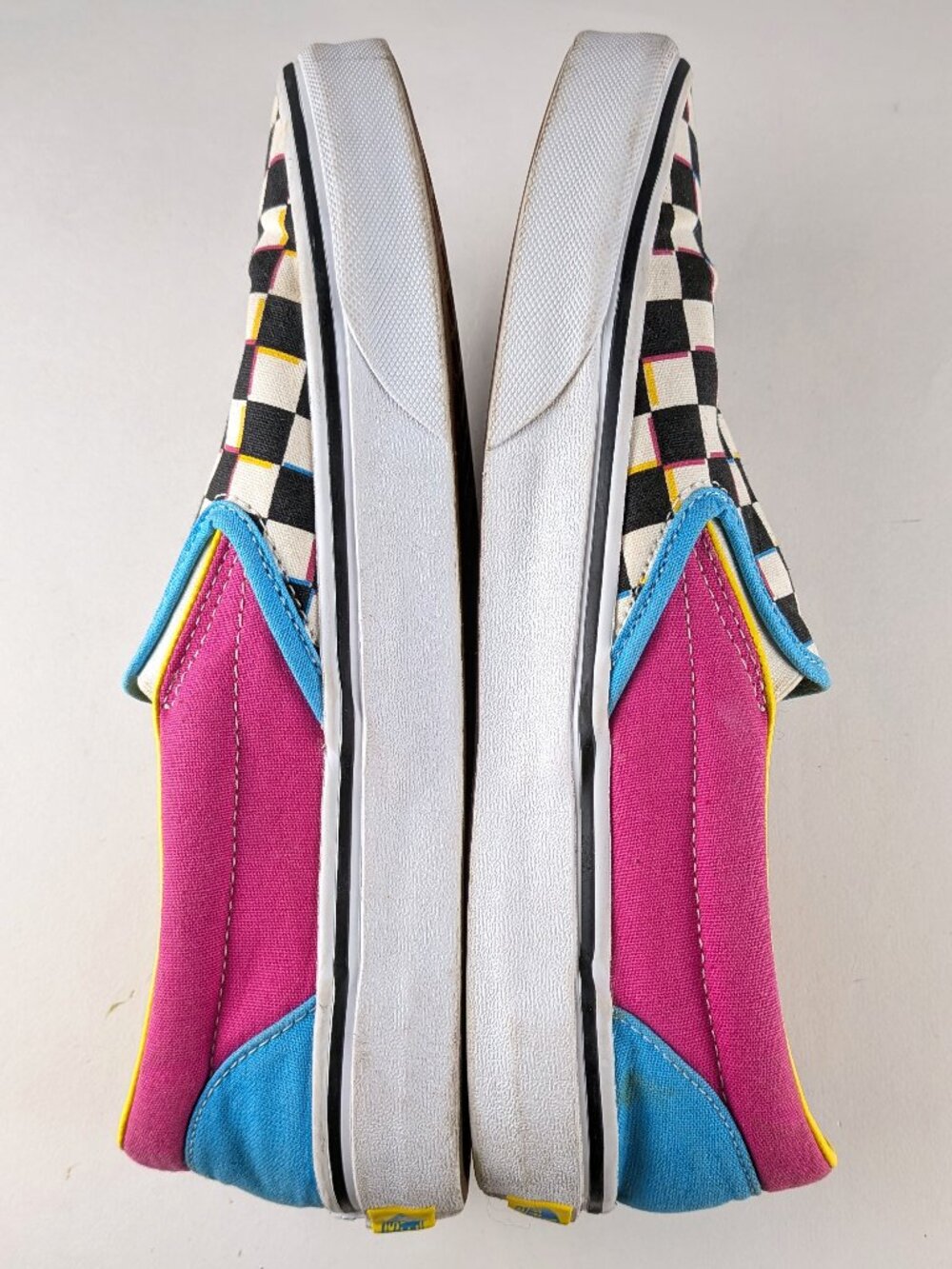 Vans Crazy Checkered Multicolor Slip-Ons Size 10 Women/8.5 Men - Picture 9 of 13